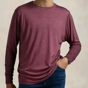 Smartwool Men's Long Sleeve Maroon Shirt